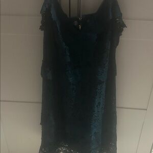 Elegant Dark teal green Lace Dress